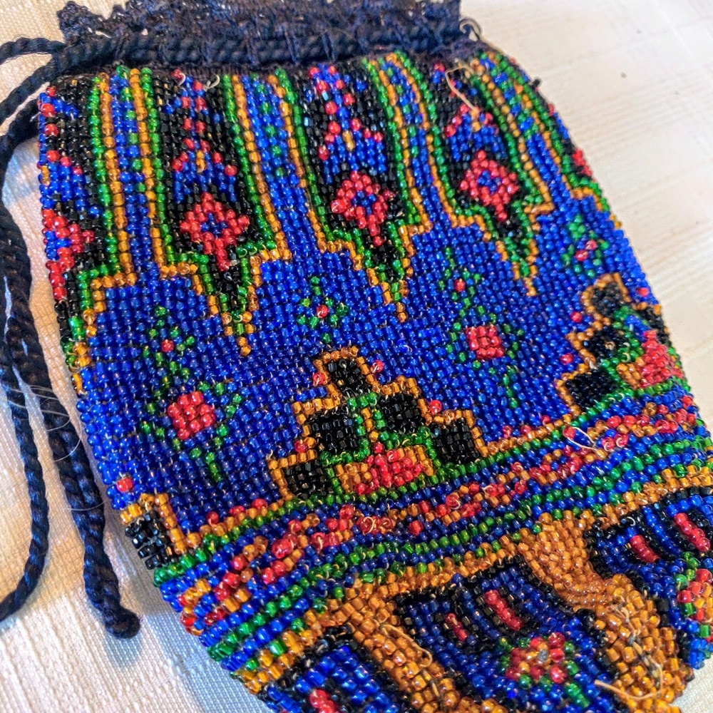 Victorian beaded bag, pouch